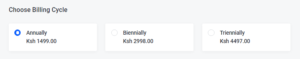 billing cycle options