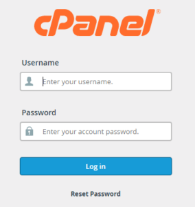 control pannel login