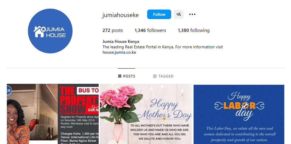 Image of Jumia House real estate website in Kenya