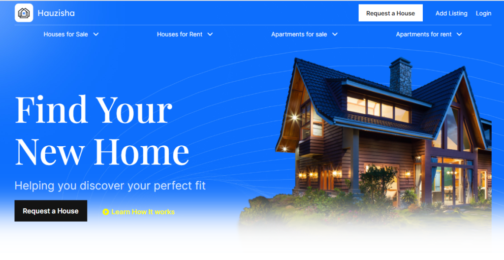 Image of Hauzisha real estate website in Kenya