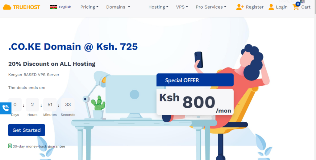 truehost kenya homepage